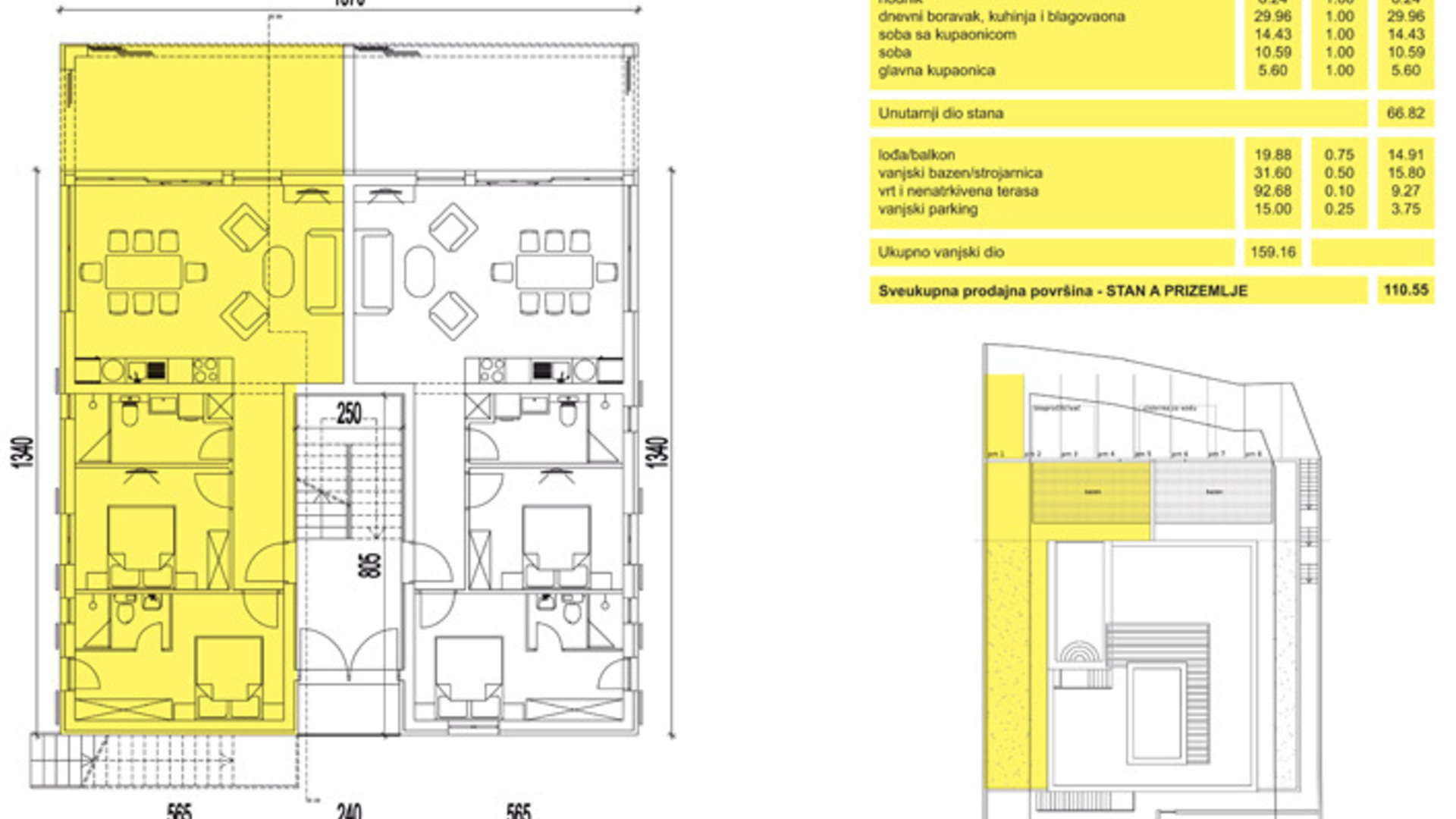 Luxusní apartmány s bazénem, 100 m od moře - PRODÁNO