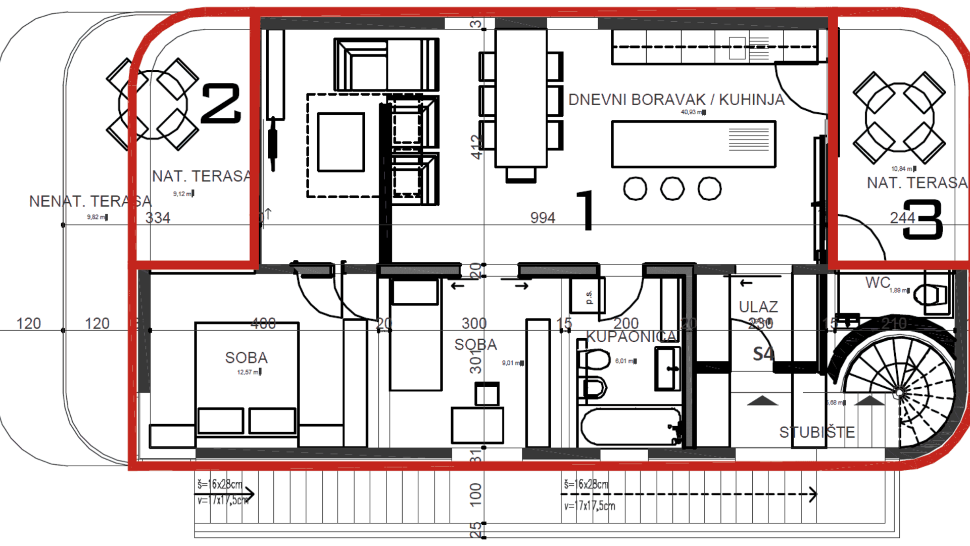 Luxusní apartmán v 1.řadě u moře, poloostrov Vir