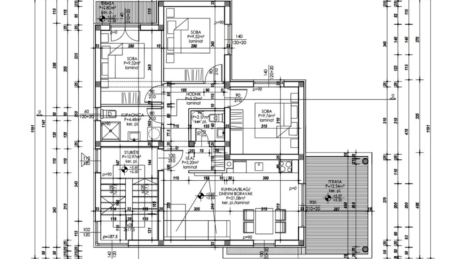 Apartmán s 3 ložnicemi a nádherným výhledem, Vir