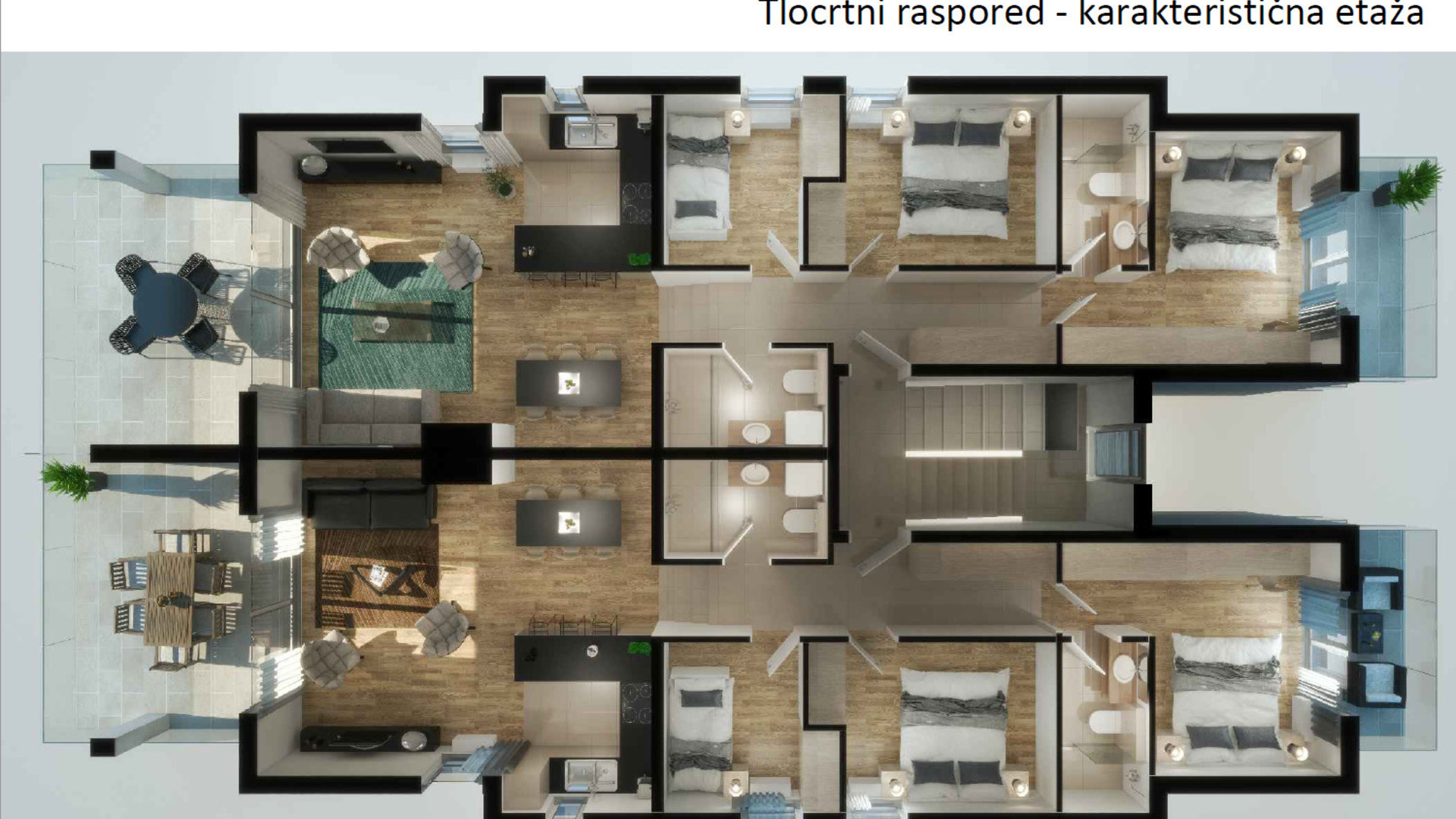 Luxusní apartmán v 1.řadě u moře, lokalita Turanj