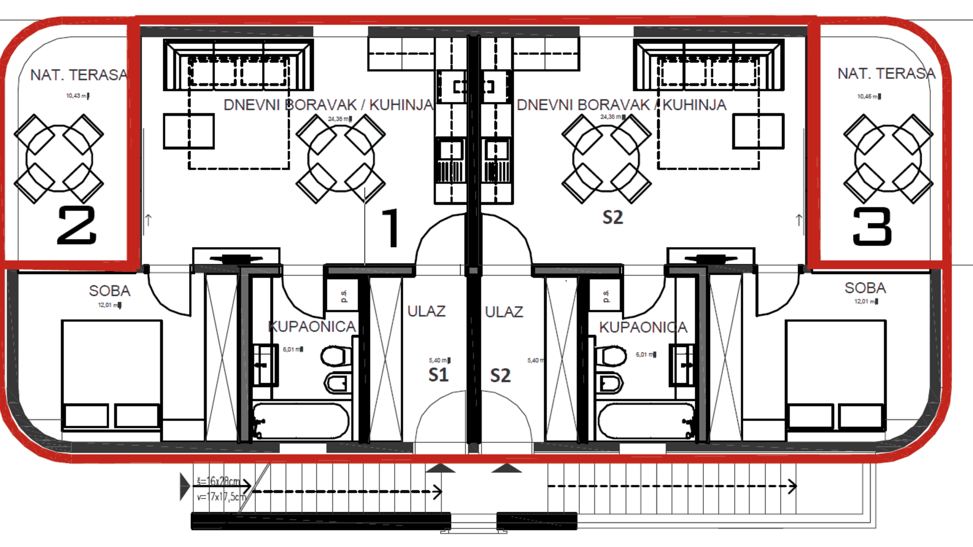 Luxusní apartmán v 1.řadě u moře, poloostrov Vir