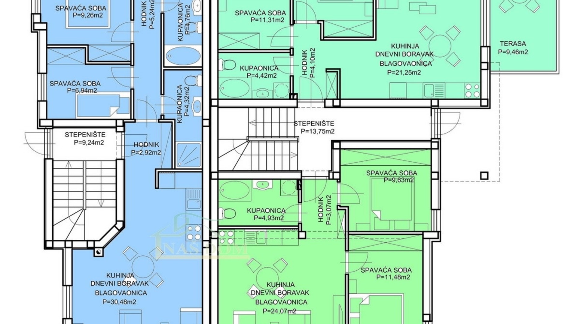 Luxusní apartmán v 1.řadě u moře, Šibenik