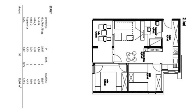 Apartmán Povljana - PRODÁNO