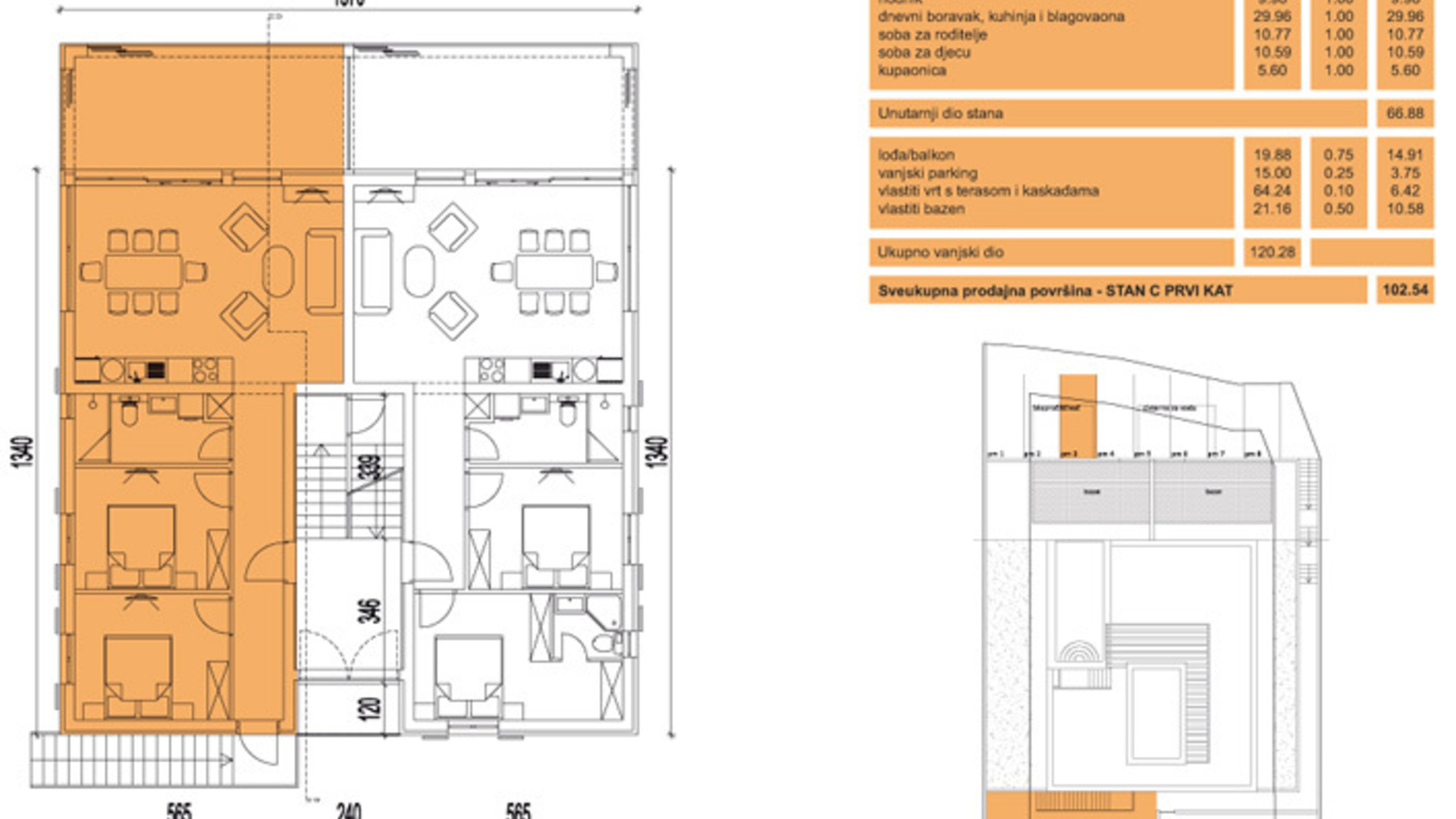 Luxusní apartmány s bazénem, 100 m od moře - PRODÁNO