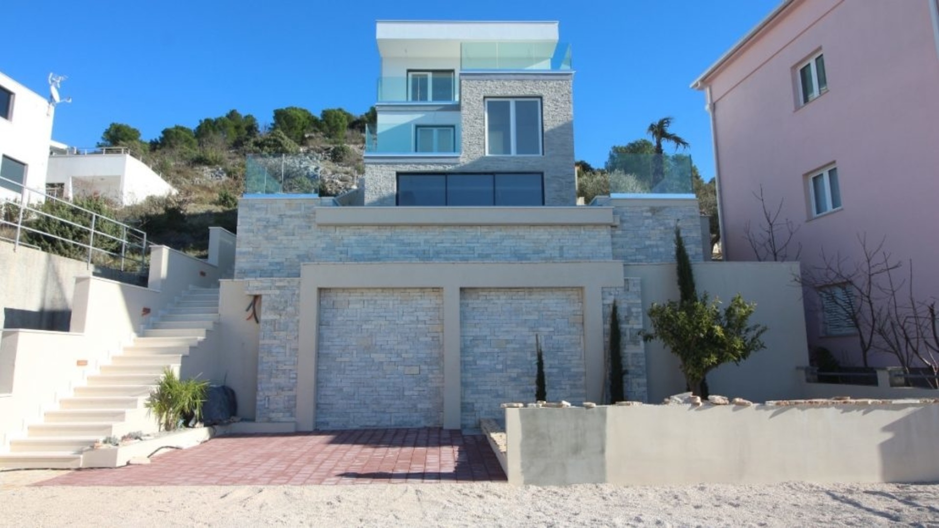 Modern futuristic sea-view villa