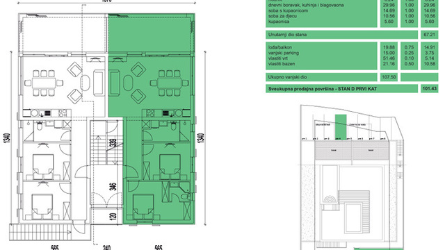 Luxusní apartmány s bazénem, 100 m od moře - PRODÁNO